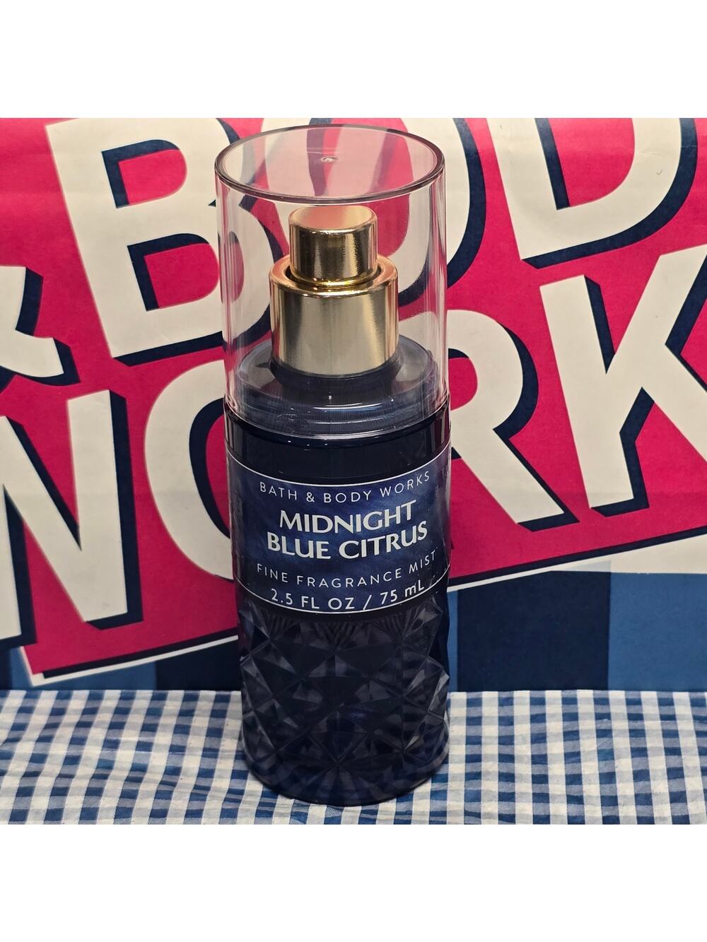 BBW Midnight Blue Citrus Fine Fragrance Mist Travel Size 2.5 oz.